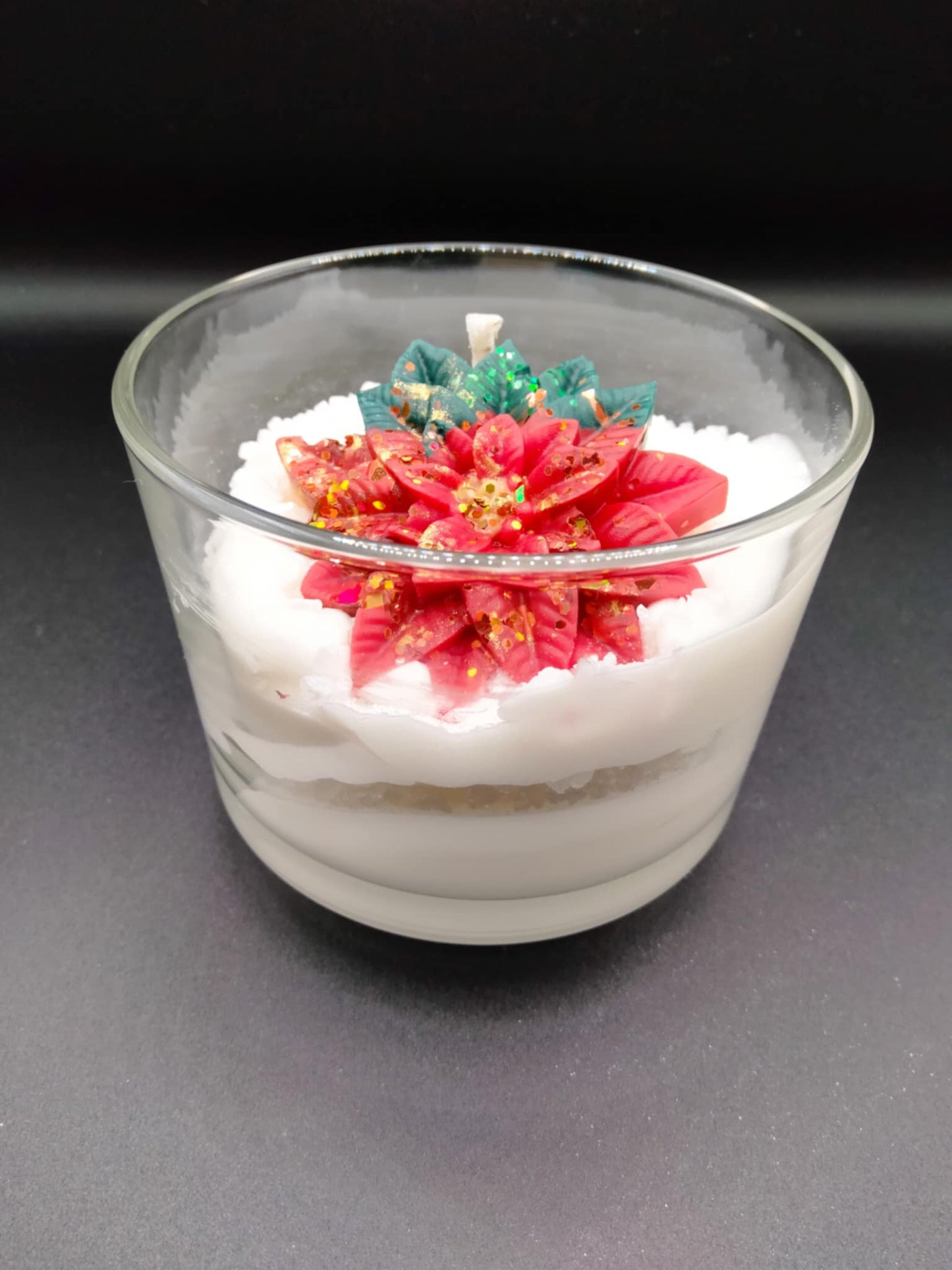 Bougie " Un Noël Fleuri" - Fleur de Noël