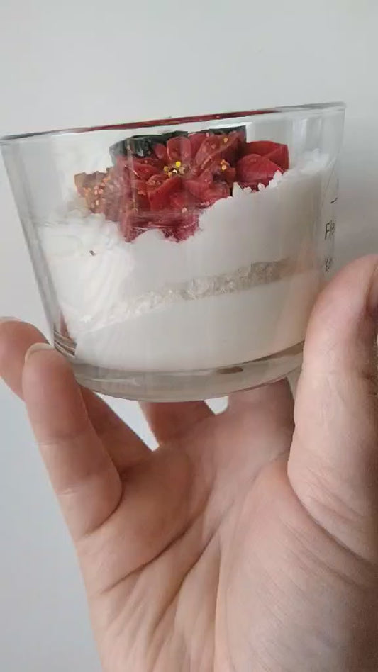 "Een bloemige kerst" kaars - Kerstbloem